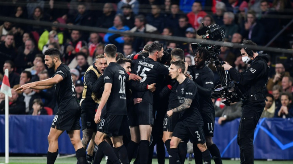 C1: Benfica s'impose 1-0 &agrave; Amsterdam contre l'Ajax et se qualifie pour les quarts de finale