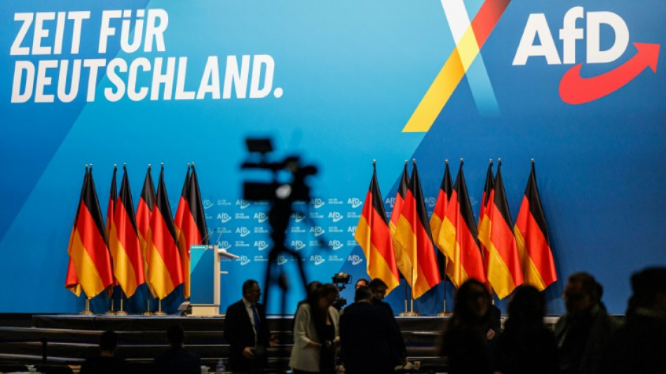 AfD-Bundesparteitag in Riesa er&ouml;ffnet - wegen Protesten mit Versp&auml;tung