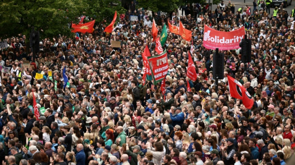 Thousands turn out for anti-racism rally after Belfast unrest