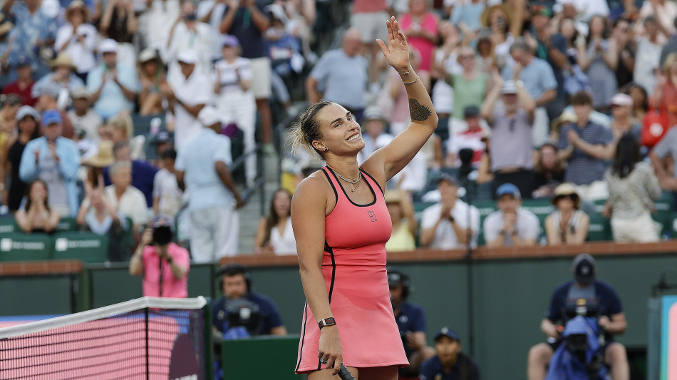 Tennis: Aryna Sabalenka vince il torneo Wta 1000 di Indian Wells