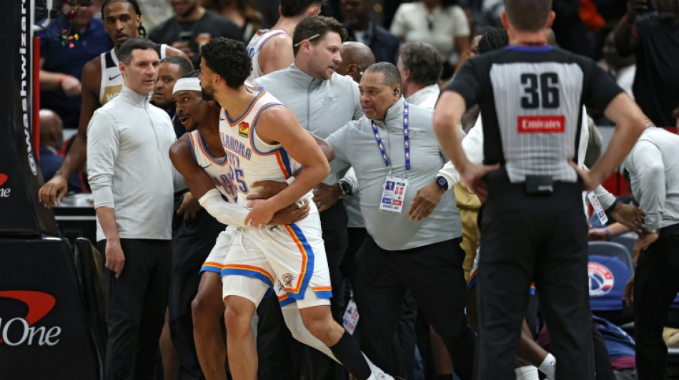 Shai hits 40 as Thunder win despite NBA melee with four ejected