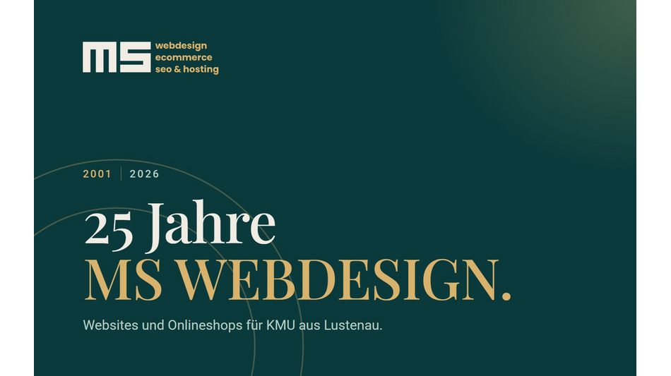 25 Jahre MS WEBDESIGN. Die Lustenauer Webagentur feiert ihr Jubil&auml;um mit einem neuen Auftritt